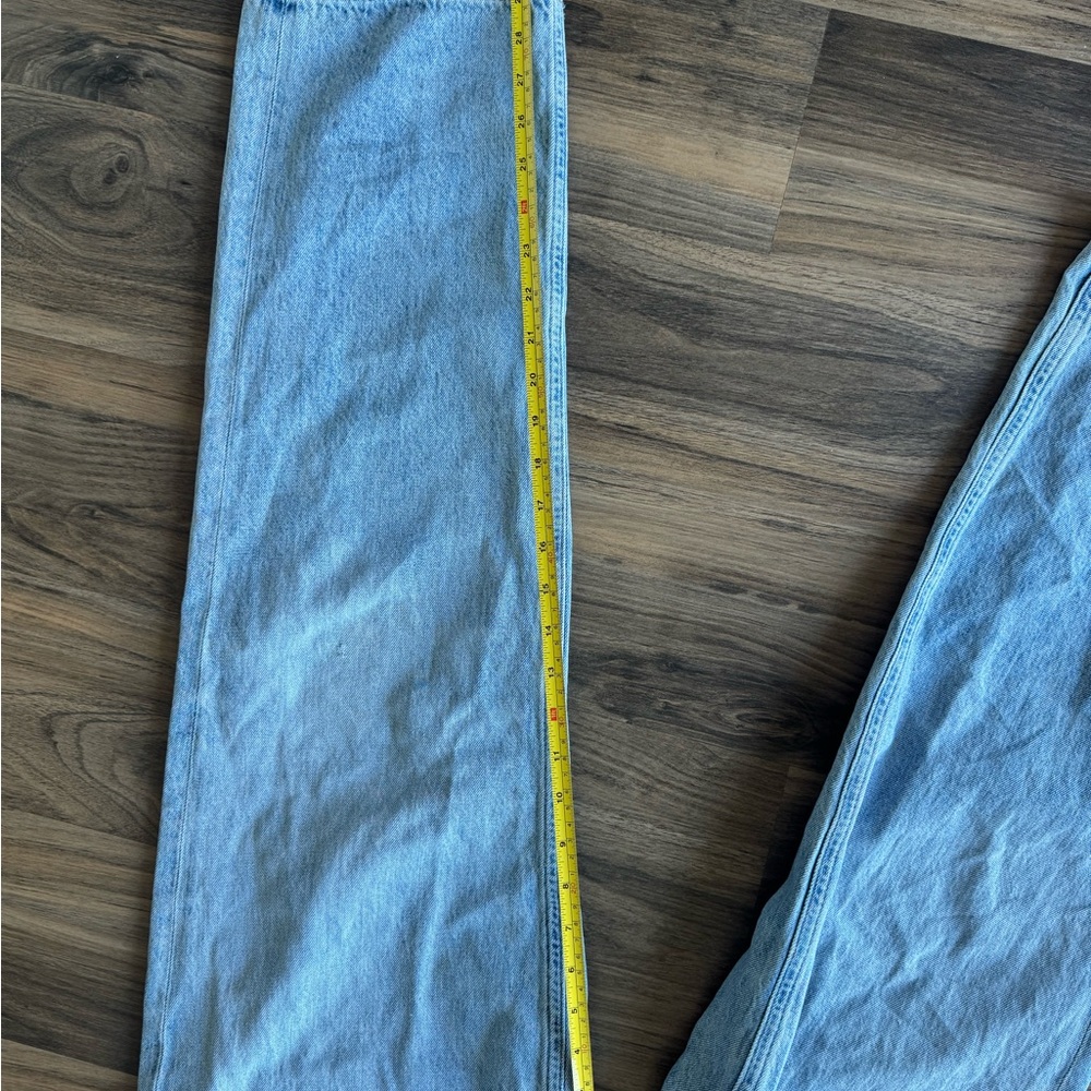 AGOLDE Women's Criss Cross Straight Leg Jeans in Medium Wash Blue Sz 27 - Picture 7 of 10